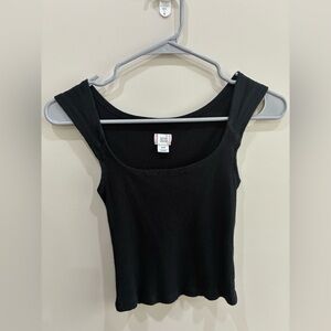 BDG Black Ribbed Tank Top
